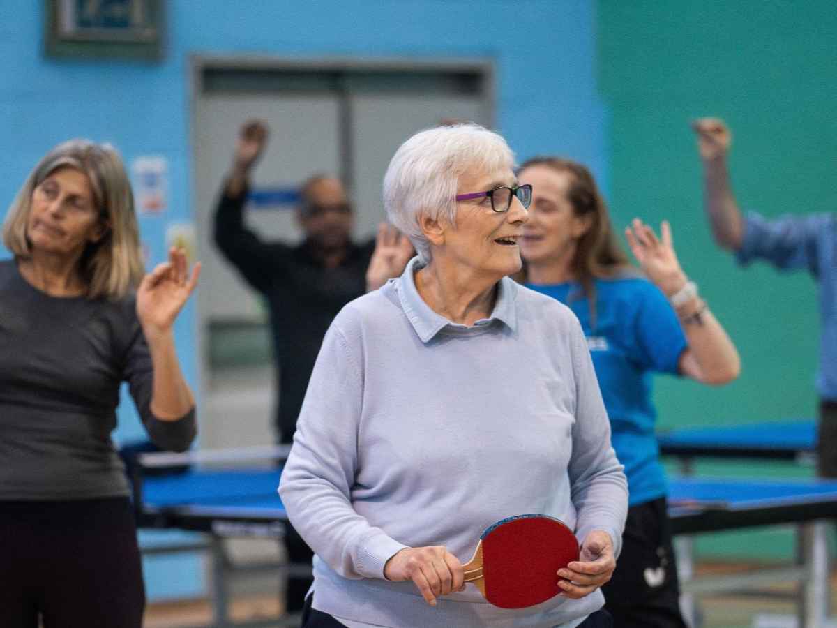 A little warm up in progress at Enfield Parkinson's anniversary session