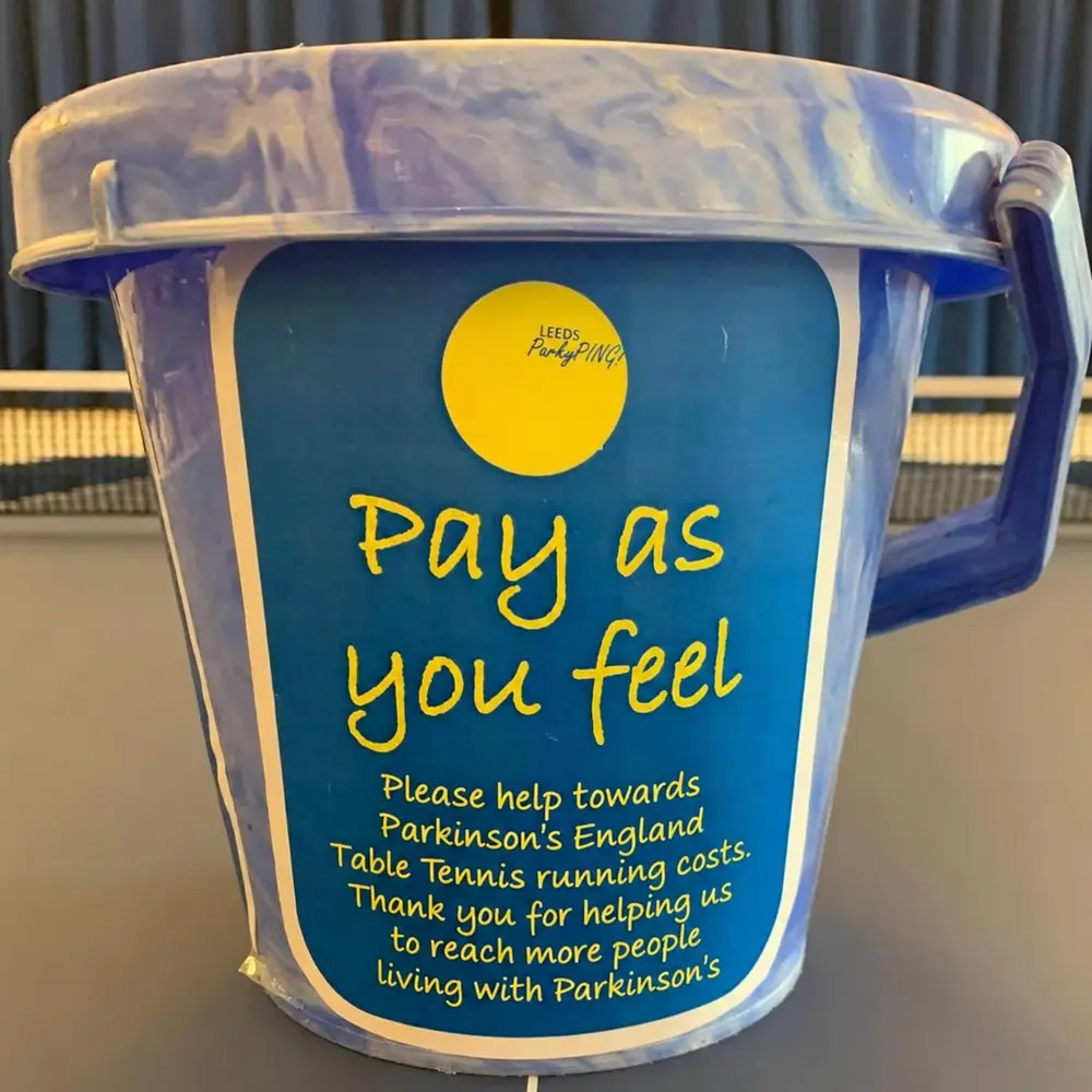 Pay as you feel donations towards Parkinson’s England Table Tennis